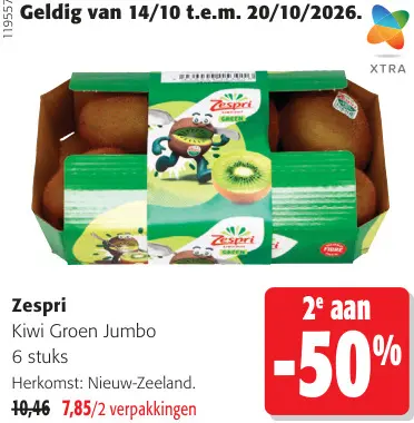 Promotie: Kiwi Groen Jumbo