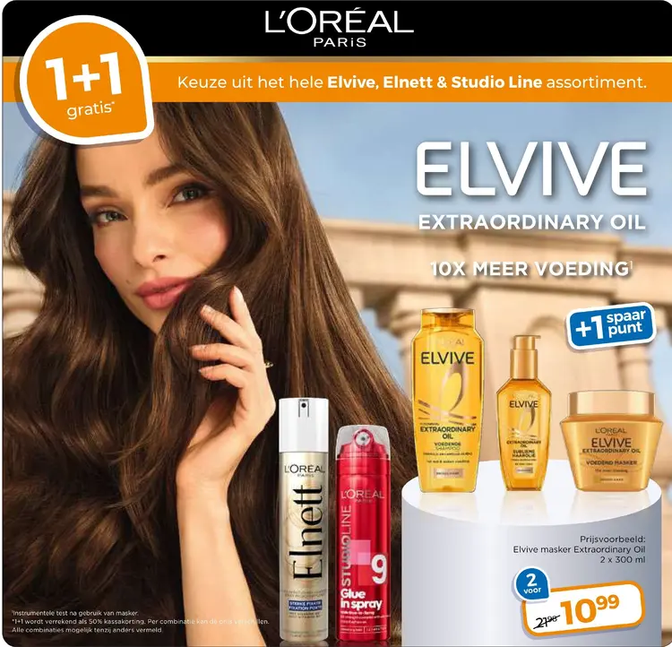 Aanbieding: Elvive masker Extraordinary Oil