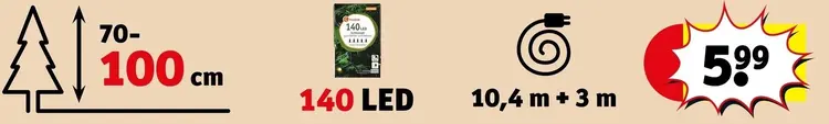 Aanbieding: Kerstverlichting 140 LED