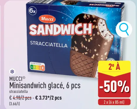 Offre: Minisandwich glacé