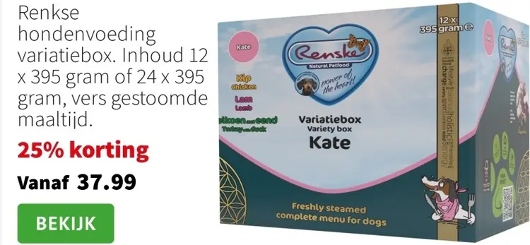 Aanbieding: Renske hondenvoeding variatiebox