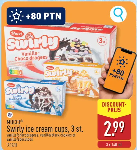 Promotie: Swirly ice cream cups