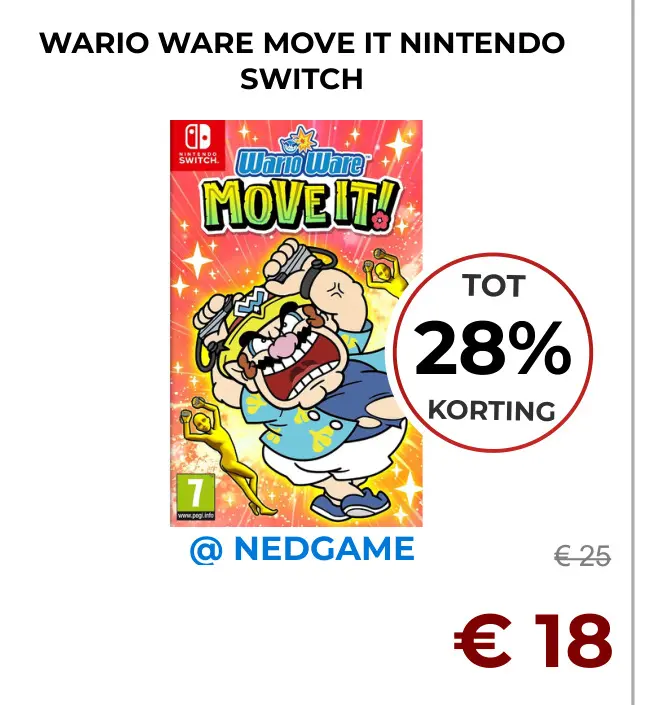 Aanbieding: Wario ware move it Nintendo switch