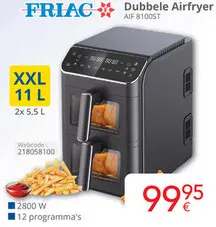 Aanbieding: FRIAC Dubbele Airfryer