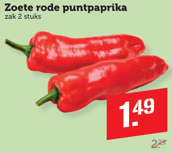 Aanbieding: Zoete rode puntpaprika