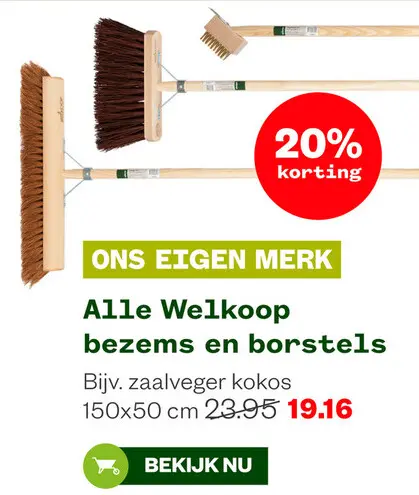 Aanbieding: Alle Welkoop bezems en borstels