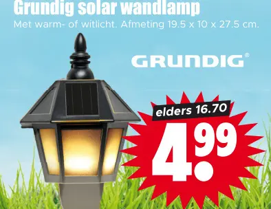 Aanbieding: solar wandlamp