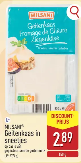 Promotie: Geitenkaas in sneetjes