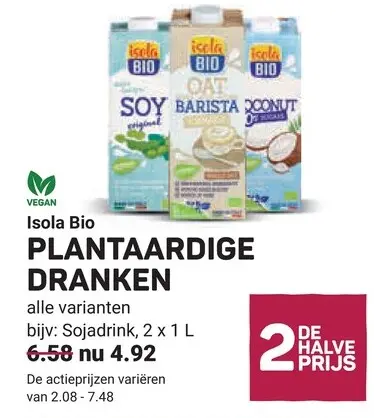 Aanbieding: Isola Bio Plantaardige Dranken