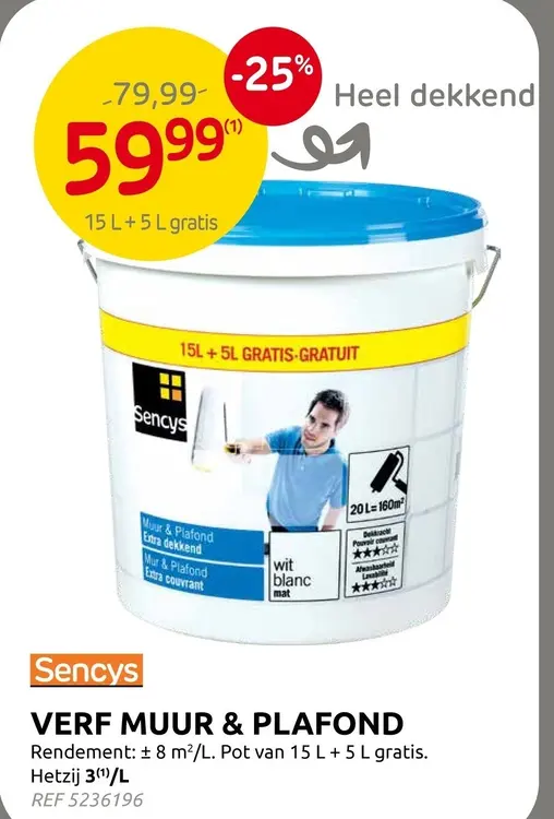 Promotie: Verf muur & plafond