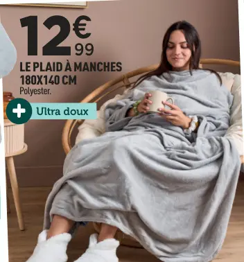 Offre: Le plaid à manches 180x140 CM