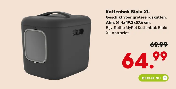 Aanbieding: Rotho MyPet Kattenbak Biala XL