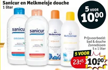Aanbieding: Sanicur en Melkmeisje douche