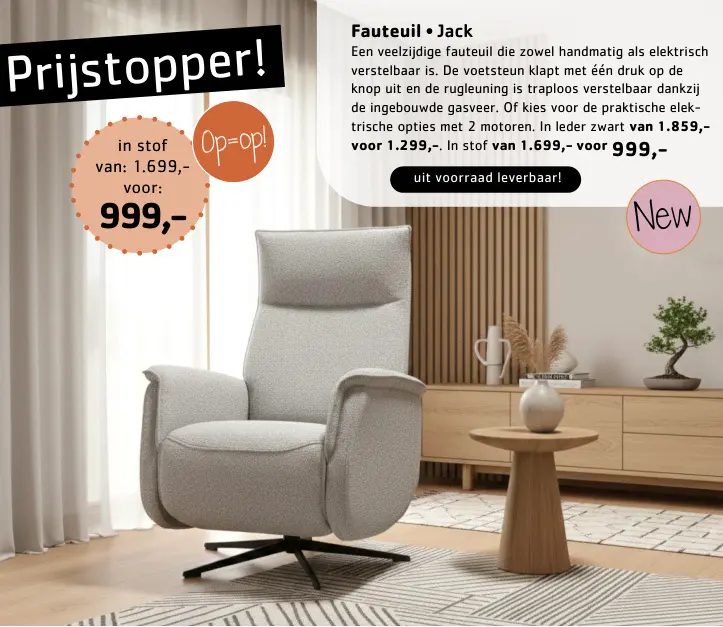 Promotie: Fauteuil Jack