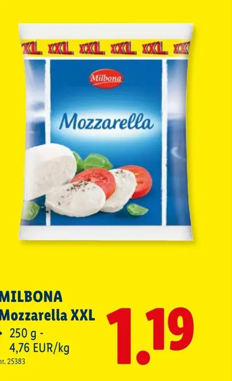 Promotie: MILBONA Mozzarella XXL