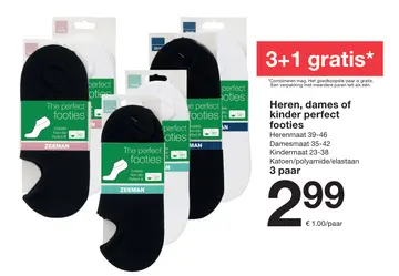 Aanbieding: Heren, dames of kinder perfect footies