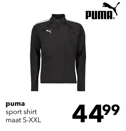 Aanbieding: Puma Teamliga heren trainingsshirt met lange mouwen zwart