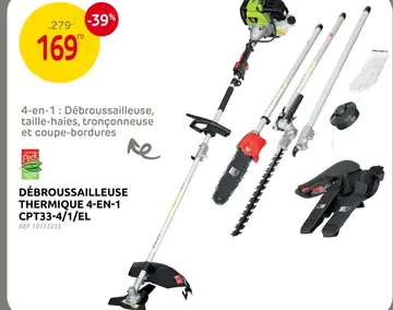 Offre: Débroussailleuse thermique 4-en-1 cpt33-4/1/e