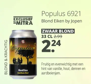 Aanbieding: Populus 6921 Blond Eiken