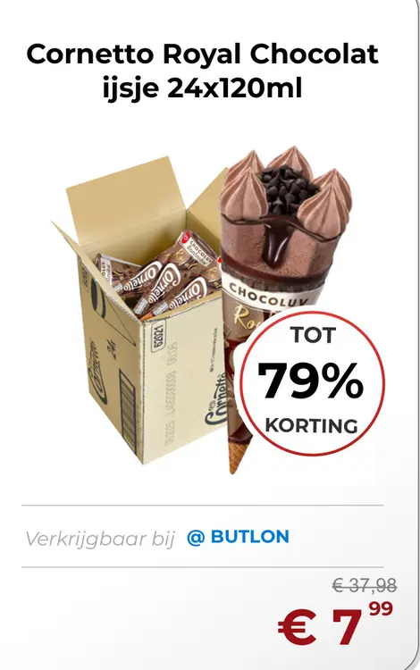Aanbieding: Cornetto Royal Chocolat ijsje