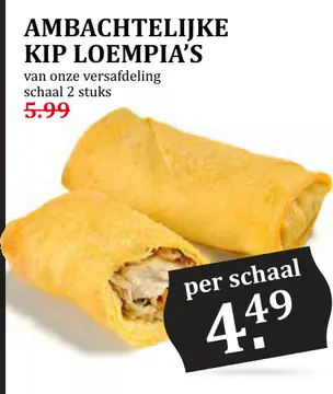 Aanbieding: Ambachtelijke kip loempia's