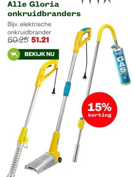 Aanbieding: Alle Gloria onkruidbranders