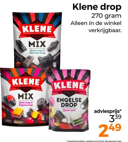 Aanbieding: Klene drop