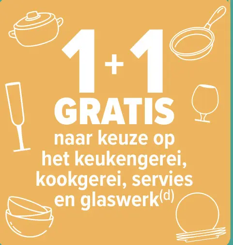 Promotie: Keukengerei, kookgerei, servies en glaswerk