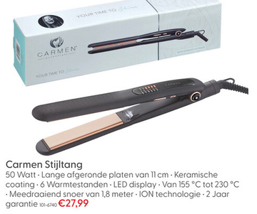 Aanbieding: Carmen Stijltang 50W ION Keramisch