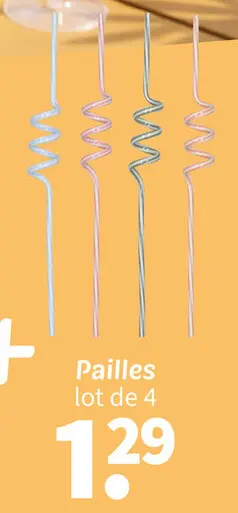 Offre: Pailles lot de 4
