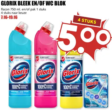 Aanbieding: Glorix bleek en/of wc blok