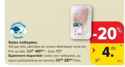 Offre: Soles nettoyées