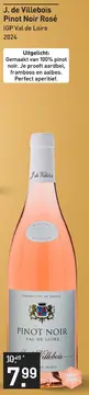 Aanbieding: J. de Villebois Pinot Noir Rosé 75CL Wijn