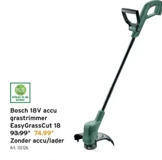 Promotie: 18V accu grastrimmer EasyGrassCut 18