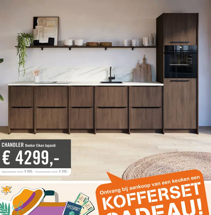 Aanbieding: CHANDLER Donker Eiken Japandi