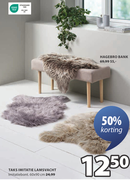 Aanbieding: TAKS IMITATIE LAMSVACHT