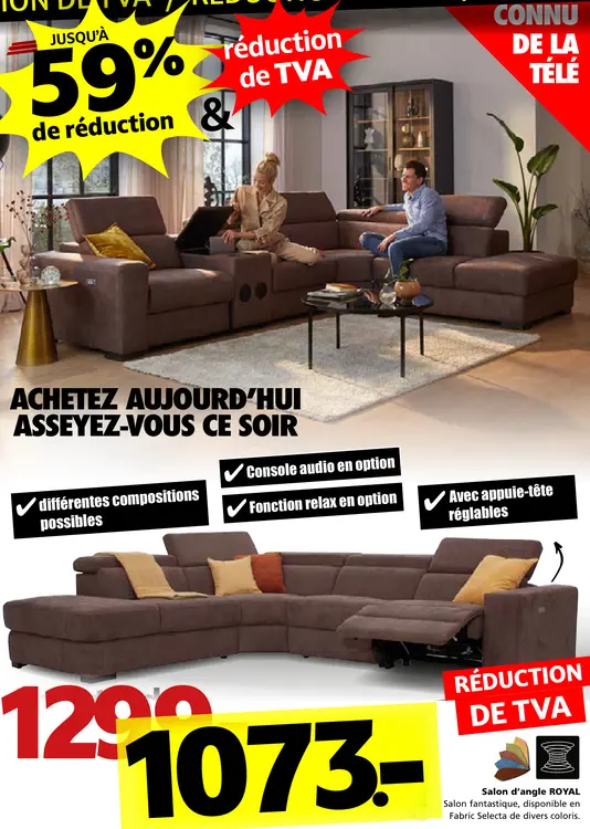 Offre: Salon d'angle ROYAL