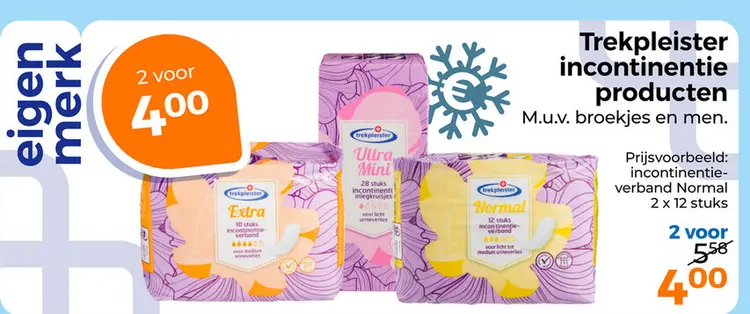 Aanbieding: Trekpleister incontinentie producten