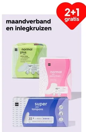 Aanbieding: maandverband en inlegkruizen