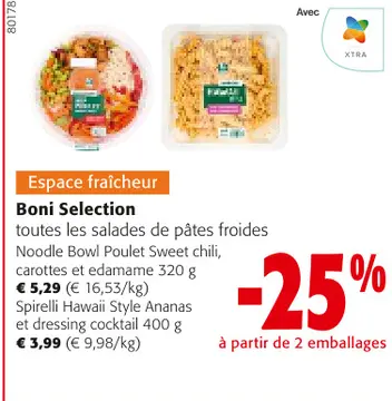 Offre: toutes les salades de pâtes froides