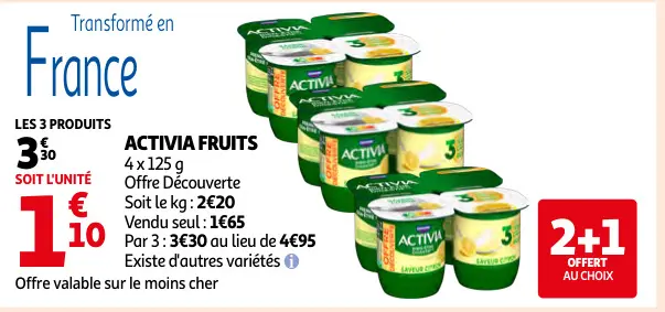Promotie: Activia fruits