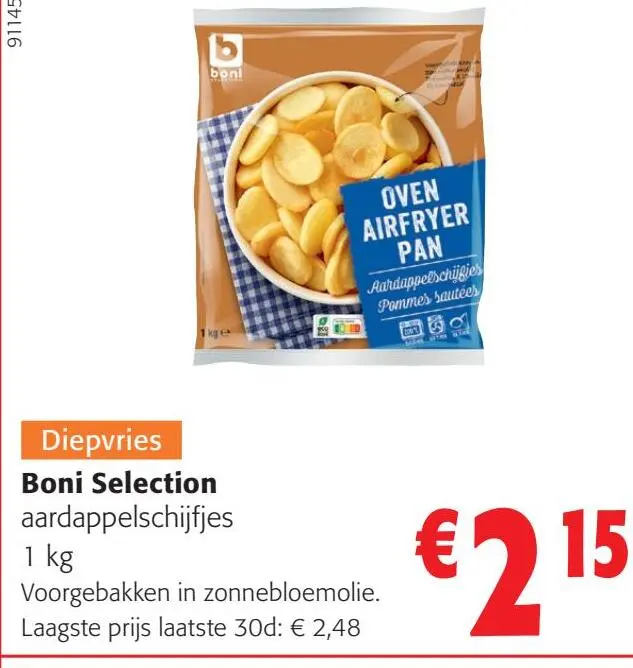 Aanbieding: aardappelschijfjes