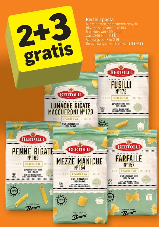 Promotie: Bertolli pasta