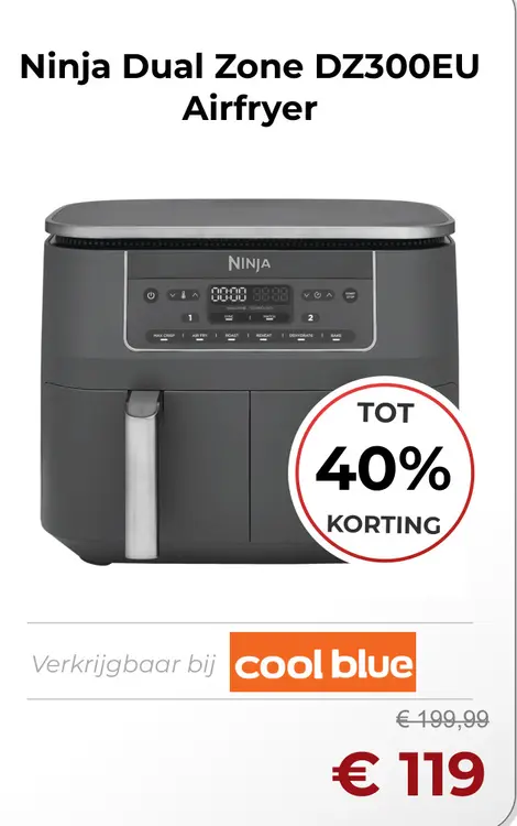 Aanbieding: Dual Zone DZ300EU Airfryer