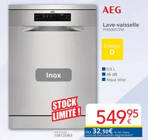 Offre: Lave-vaisselle
