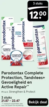 Aanbieding: Parodontax Complete Protection, Tandvlees+ Gevoeligheid en Active Repair