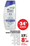 Aanbieding: SHAMPOOING HEAD & SHOULDERS