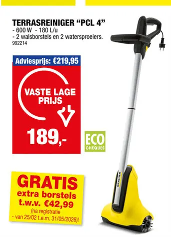 Promotie: Karcher PCL4 terrasreiniger