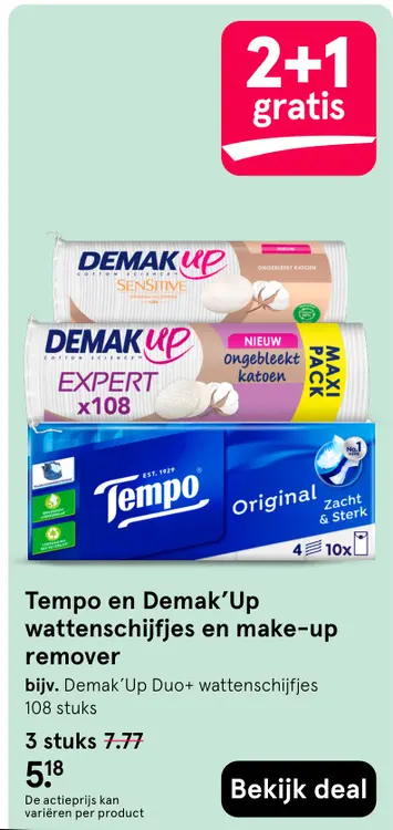 Aanbieding: Wattenschijfjes en make-up remover