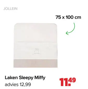 Aanbieding: Laken Sleepy Miffy